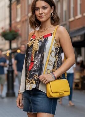 Express satin babydoll tank top blouse